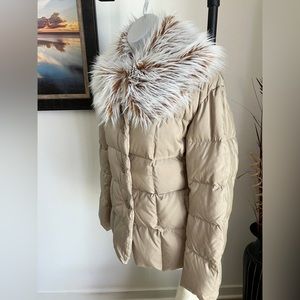 ISSEY MIYAKE Fake Fur Collar Down Jacket-MADE IN JAPAN